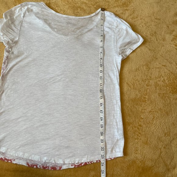 LOFT Tee Shirt Size Small Floral Paisley Pattern Graduated Colours Lovely - Picture 11 of 15